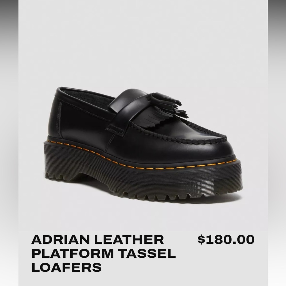 Adrian Bex platform Smooth Leather Tassel Loafer Dr Martens